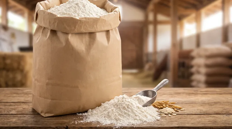 Harina de arroz Moligran para nutrición animal